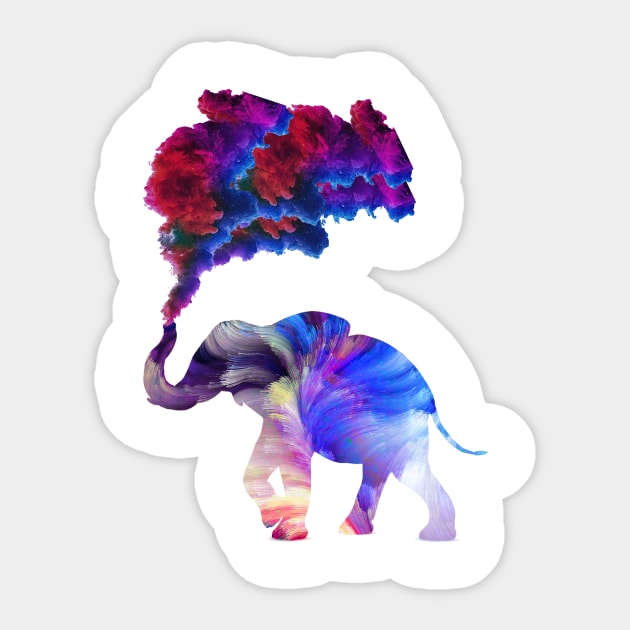 Rainbow Elephant Sticker by amyskhaleesi